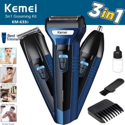 Picture of Kemei KM-6330 (3 in 1) Shaver, Hair ,Beard And Nose Trimmer