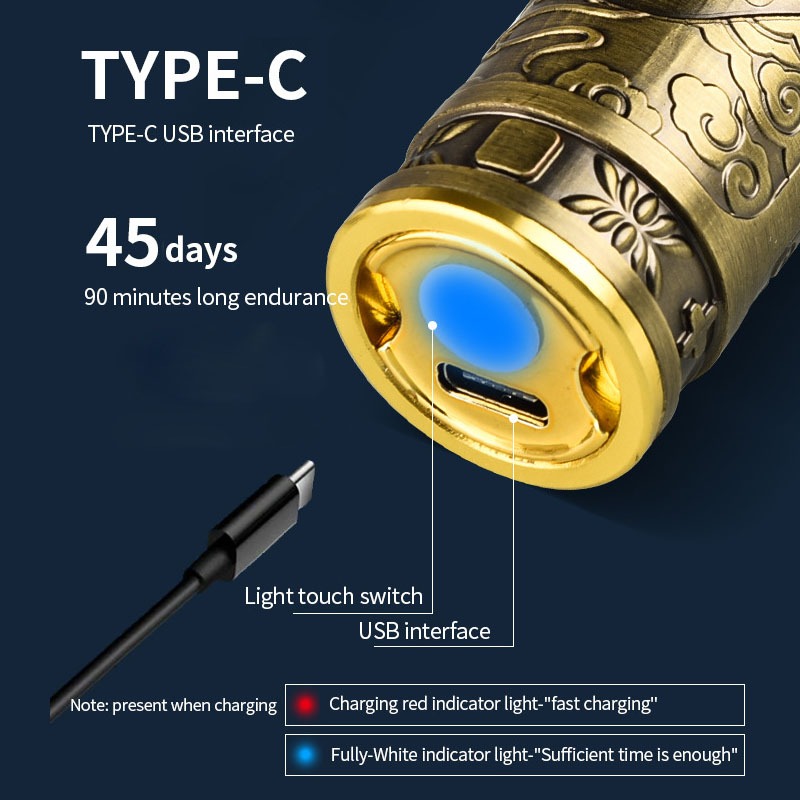 Picture of Vintage T9 Recharge Professional Hair Trimmer metal body with type C fast charging port