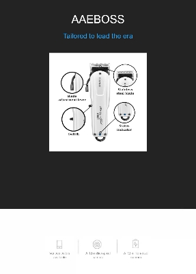 Picture of Kemei Km-2601 Hair Trimmer for Men (White)