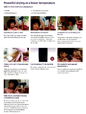 Picture of Philips BHD360/23 DryCare Essential ThermoProtect Hair Dryer 3000 Series for Women