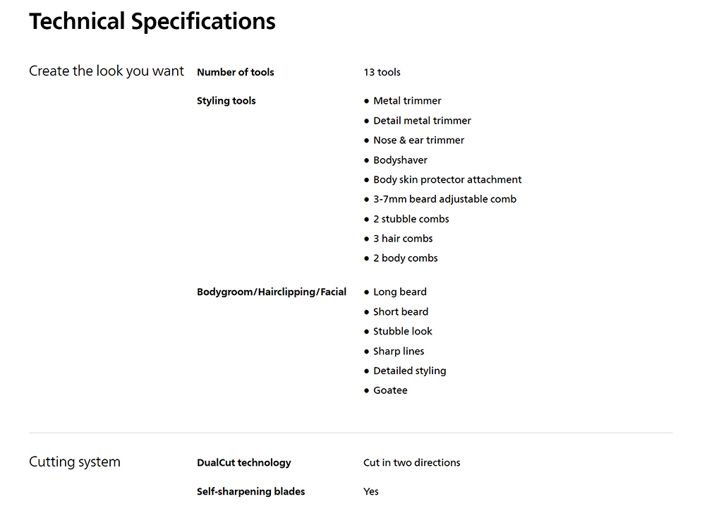 Picture of Philips MG7715/13 Multigroom 13-in-1, Face, Hair, and Body 7000 Series for Men