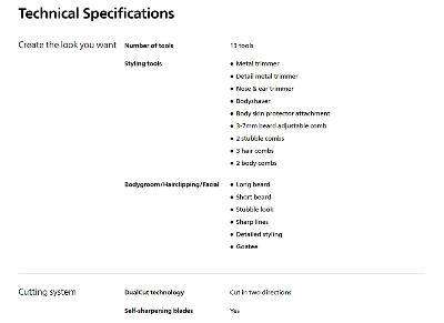 Picture of Philips MG7715/13 Multigroom 13-in-1, Face, Hair, and Body 7000 Series for Men