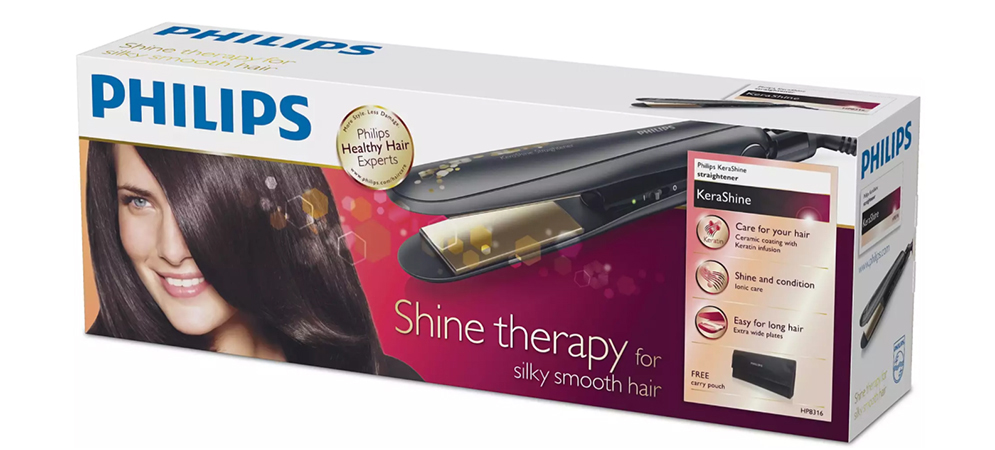 Picture of Philips HP8316/00 KeraShine Smooth Shine Therapy Hair Straightener for Women