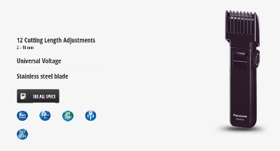 Picture of Panasonic ER2031 Beard and Hair Trimmer for Men