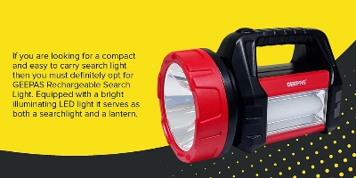 Picture of Geepas GSL7822 Rechargeable LED Search Light With Lantern