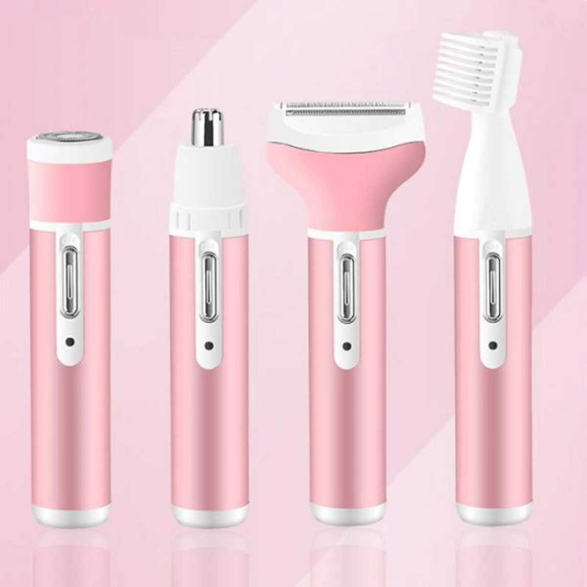 Picture of Kemei KM-6637 Multifunctional 4 in 1 Rechargeable woman body shaver Beard Eyebrow, Nose Trimmer set Female Electric shaver