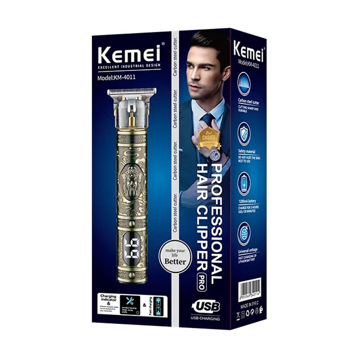 Picture of Kemei KM-4011 Rechargeable Hair Clipper and Beard Trimmer for Men