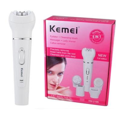 Picture of Kemei KM-2199 5 in 1 Lady Shaver Epilator Beauty Grooming Kit for Women