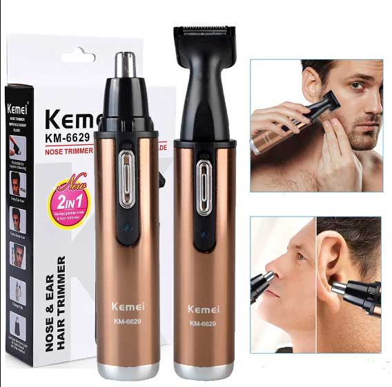 Picture of Nose Hair & Ear Trimmer KM-6629 Rechargeable 2 in 1 Trimmer