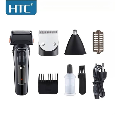 Picture of HTC AT-1088 Milti-functional rechargeable hair grooming kit hair clipper shaver nose 3 in 1 hair trimmer