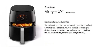 Picture of Philips HD9654/91 Premium Digital Airfryer XXL