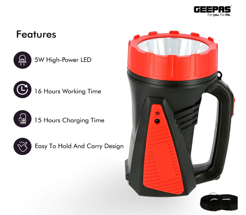 Picture of Geepas GSL5564 Rechargeable LED Search Light