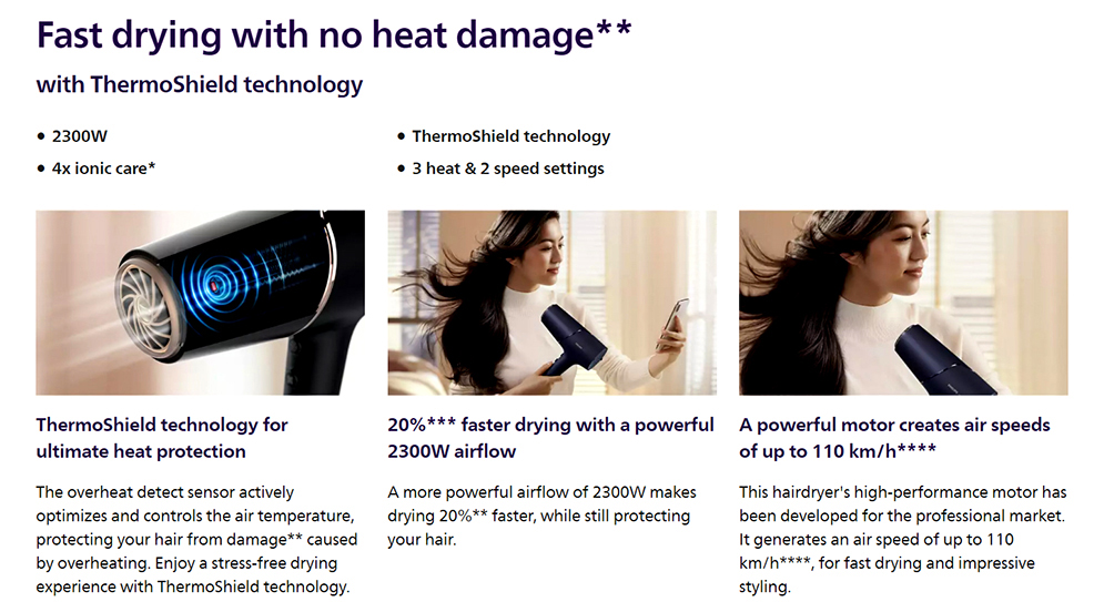 Picture of Philips BHD510/03 Essential DryCare Hair Dryer 5000 Series for Women