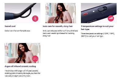 Picture of Philips BHH885/10 StyleCare Essential Heated Straightening Brush for Women