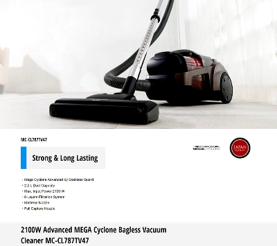 Picture of Panasonic MC-CL787 Mega Cyclone Bagless Vacuum Cleaner