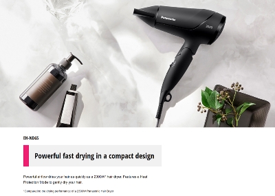 Picture of Panasonic EH-ND65 Compact Hair Dryer Powerful Fast Drying for Women