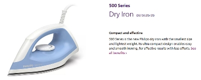 Picture of Philips DST0520/20 Dry Iron 500 Series