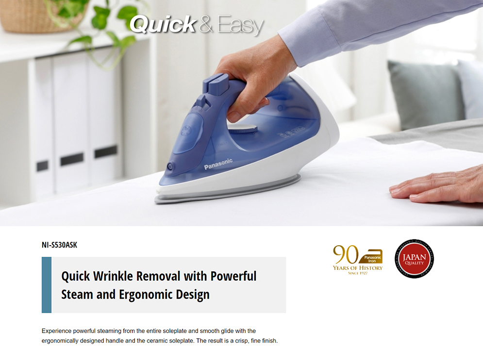Picture of Panasonic NI-S530 Steam Iron with Powerful Steam Quick & Easy