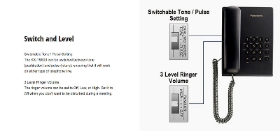 Picture of Panasonic KX-TS500MX Single Line Corded Telephone