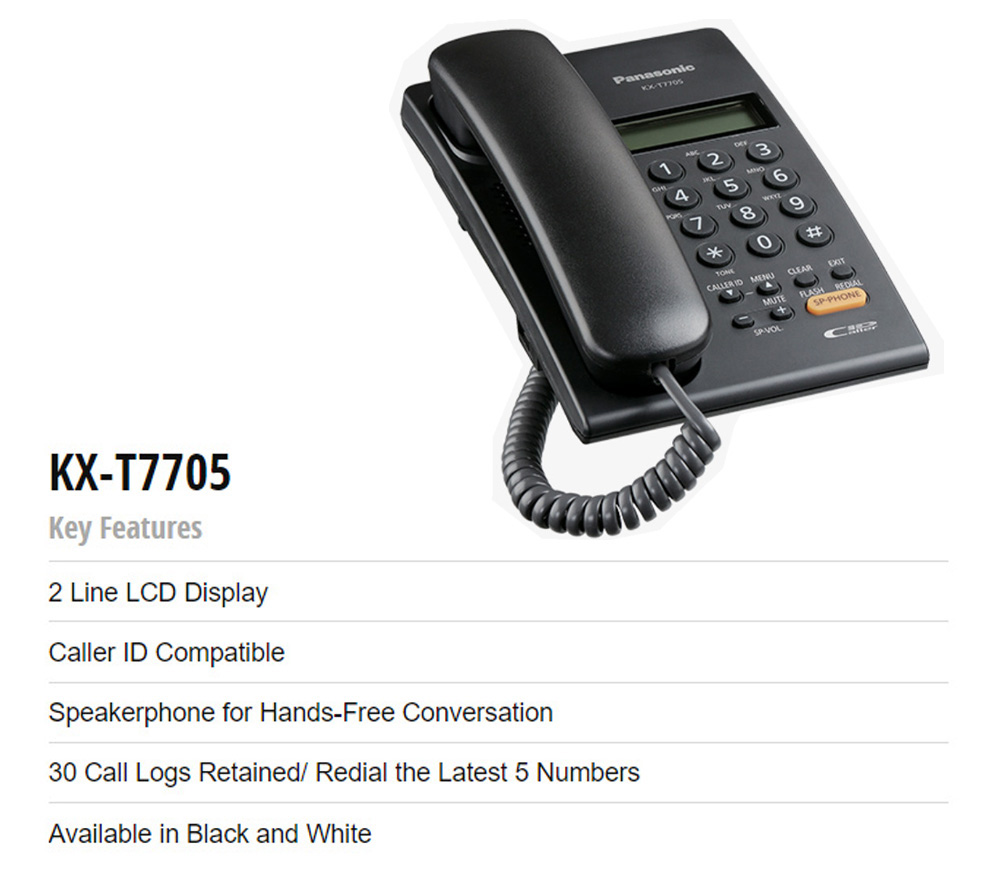 Picture of Panasonic KX-T7705SX Analogue Proprietary Corded Landline Telephone