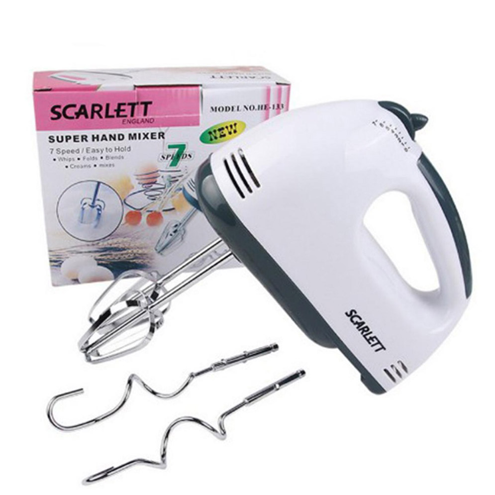 Picture of 180 W Scarlett - Electric Egg Beater and Dough Mixer for Cake Cream and Other Baking Item with 4 Stirrers