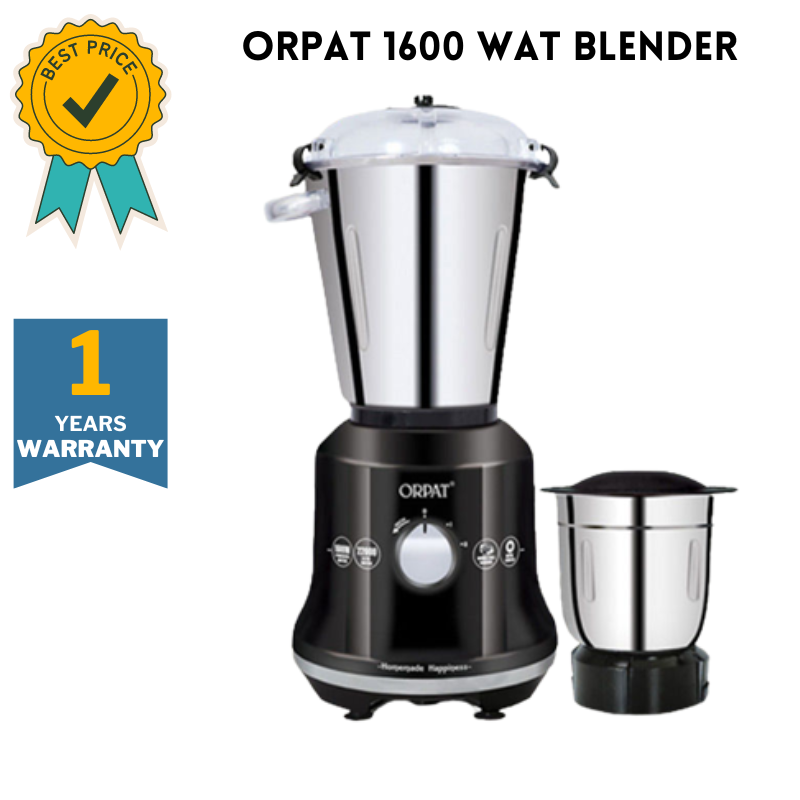 Picture of Orpat 1600-Watt 2-in-1 Jars Heavy Duty Kitchen Commercial Mixer Grinder - Efficient and Powerful Appliance for Your Kitchen Needs