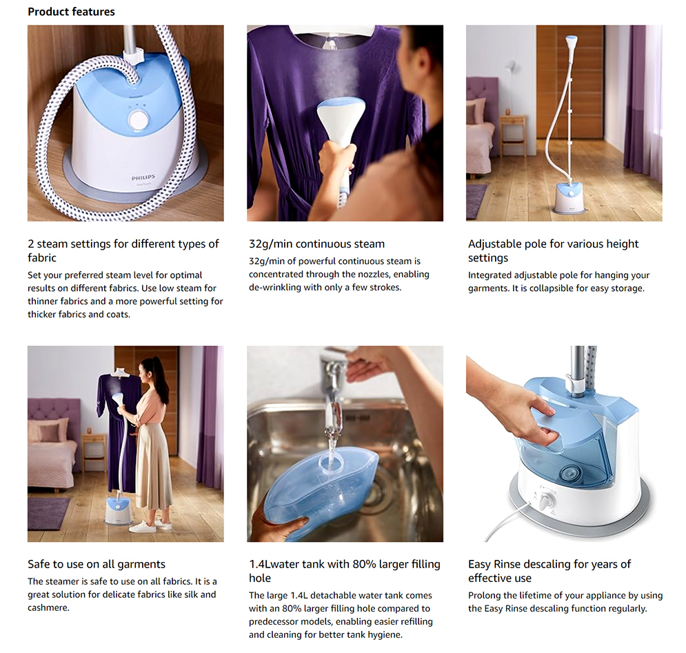 Picture of Philips GC482/26 Stand Steamer Easy Touch