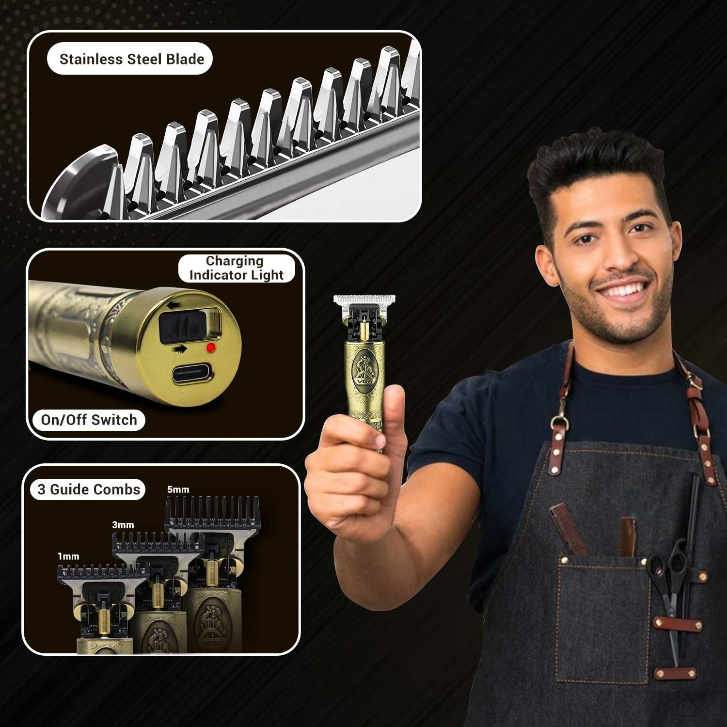 Picture of VGR V-081 Hair Clipper and Beard Trimmer for Men