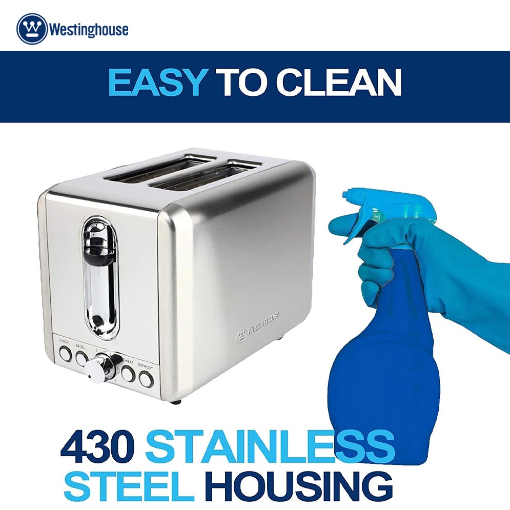 Picture of Westinghouse WKTTCB850SS Toaster 2 Slice with Removable Warming Rack