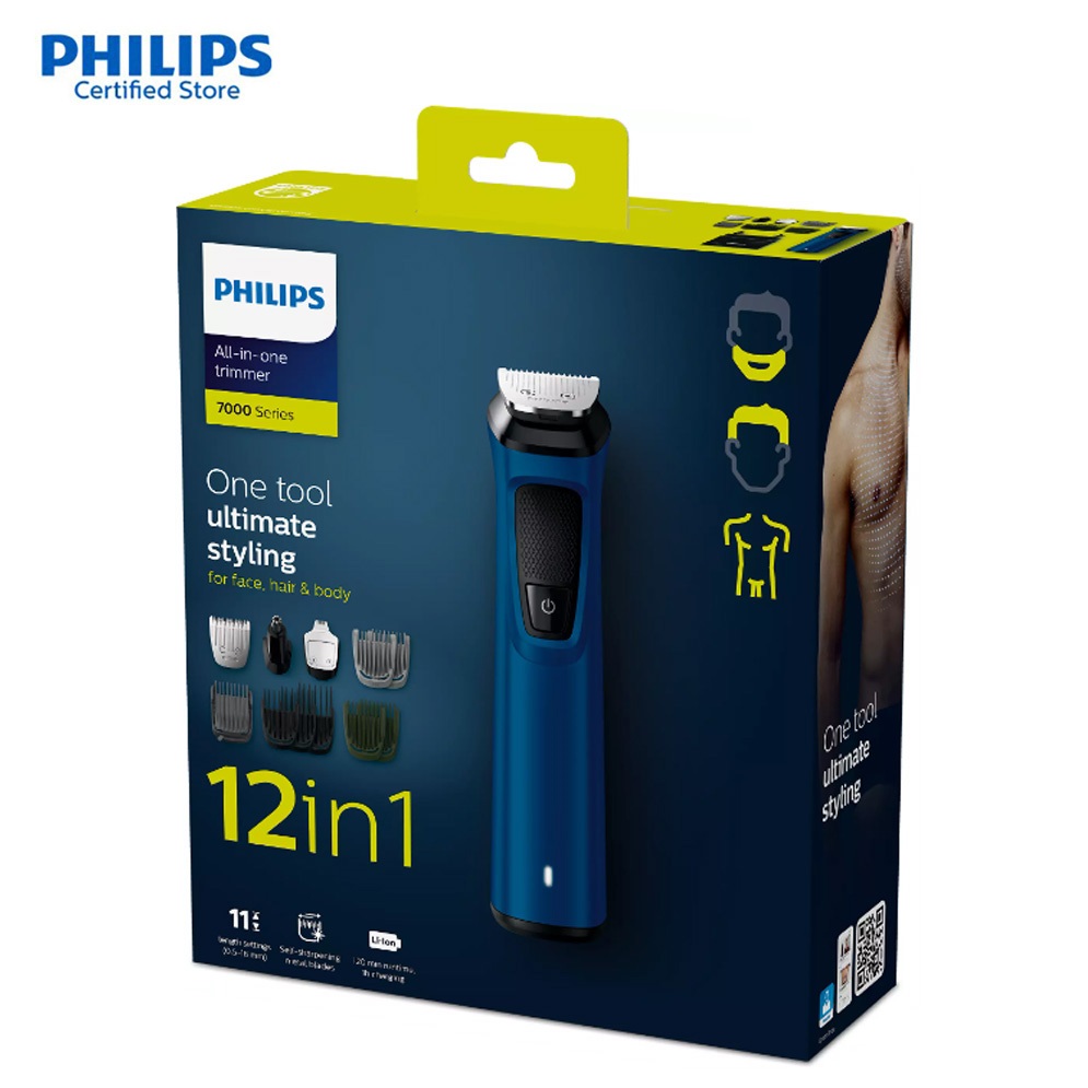 Picture of Philips MG7707/15 Multigroom 12-in-1, Face, Hair, and Body Series 7000 for Men