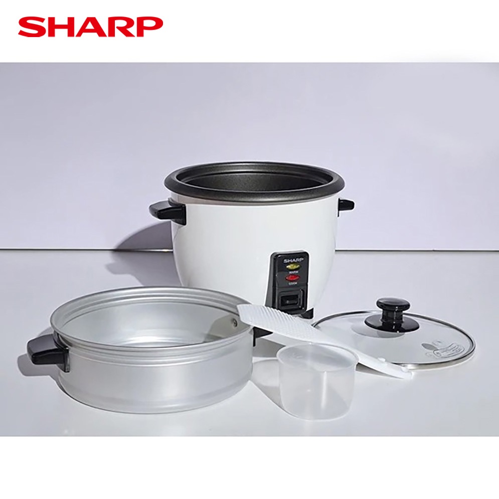 Picture of Sharp KS-H188G-W3 Rice Cooker with Food Steamer