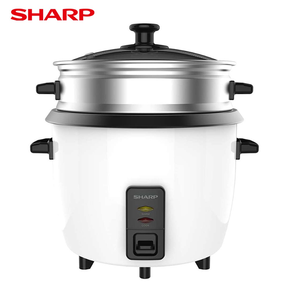 Picture of Sharp KS-H188G-W3 Rice Cooker with Food Steamer