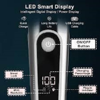 Picture of VGR V-107 Professional IPX6 Washable Grooming Kit Face, and Body 11 in 1 for Men