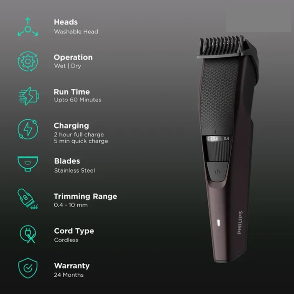 Picture of Philips BT3415/15 Beard Trimmer Series 3000 for Men