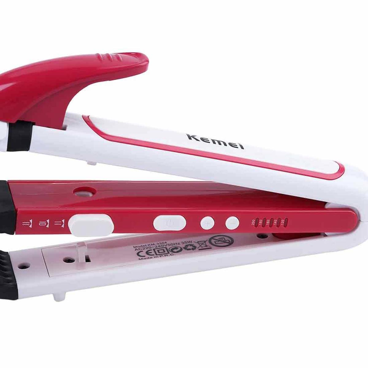 Picture of Kemei KM-3304 3 in 1 Hair Straightener, Curler & Crimping