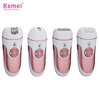 Picture of Kemei KM-1307 Beauty Tools Kit 4-in-1 Epilator, Shaver, and Feet Care for Women