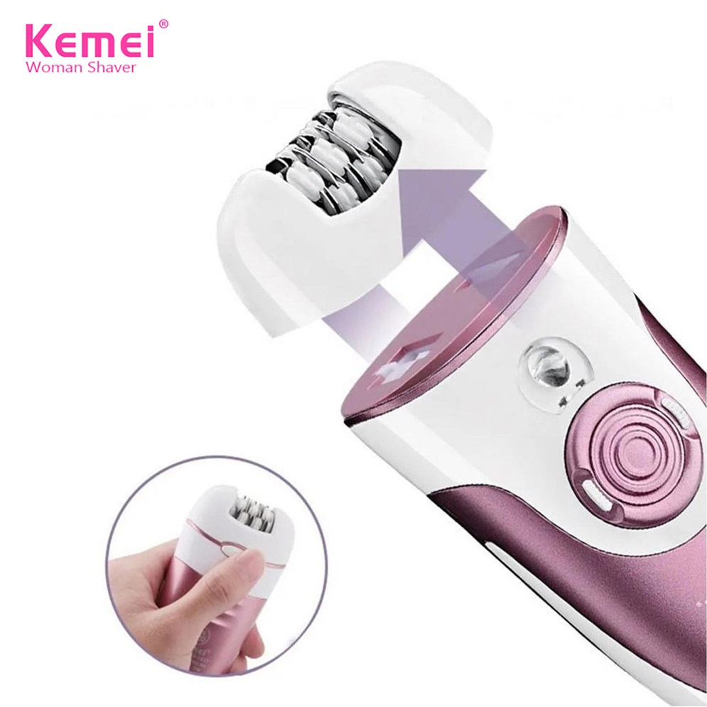 Picture of Kemei KM-1307 Beauty Tools Kit 4-in-1 Epilator, Shaver, and Feet Care for Women