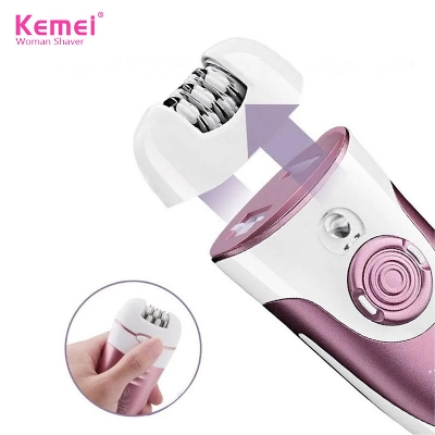 Picture of Kemei KM-1307 Beauty Tools Kit 4-in-1 Epilator, Shaver, and Feet Care for Women