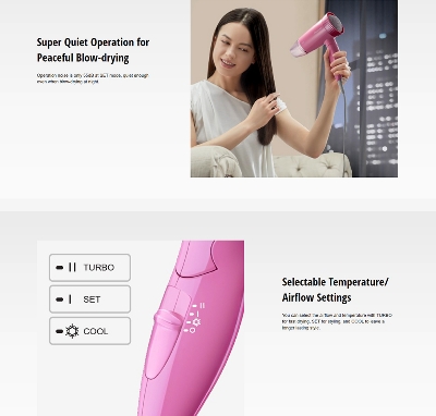 Picture of Panasonic EH-ND57 Silent Hair Dryer Comfortable and Quiet Blow Drying for Women