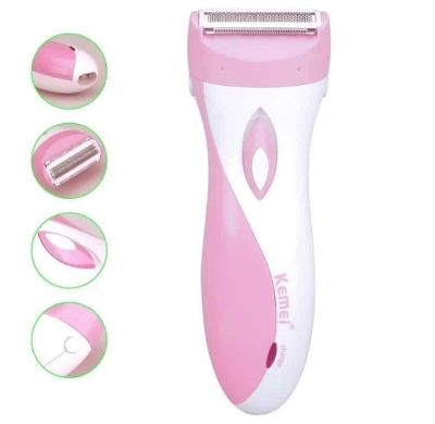 Picture of Kemei KM-3018 Waterproof Electric Lady Shaver Hair Women Bikini Underarm Body Lady Epilator Hair Removal Cordless Trimmer for Women
