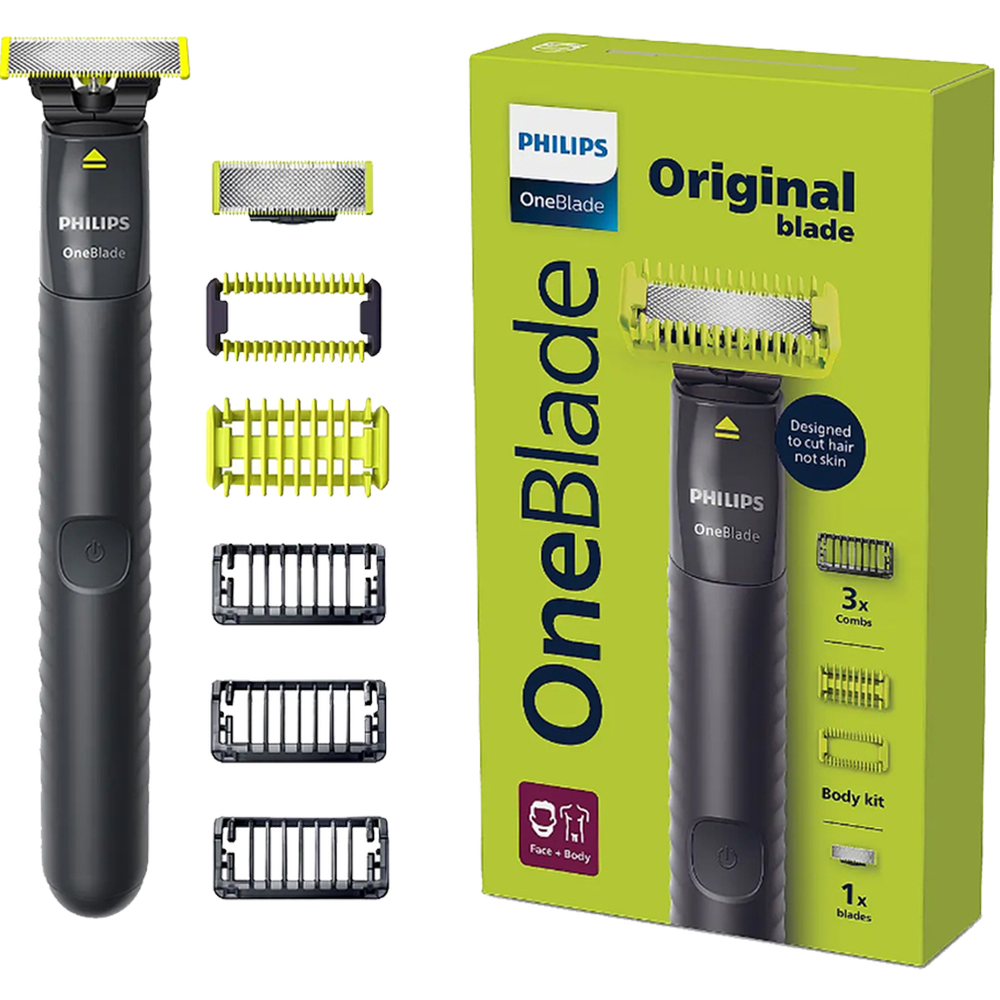 Picture of Philips QP1624/10 OneBlade and Hybrid Trimmer Face, Body for Men