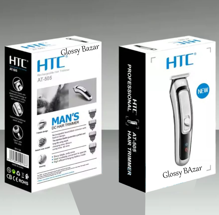 Picture of HTC AT-505 Hair Clipper and Beard Trimmer for Men 4 Lengh Comb ,USB C type Charging System