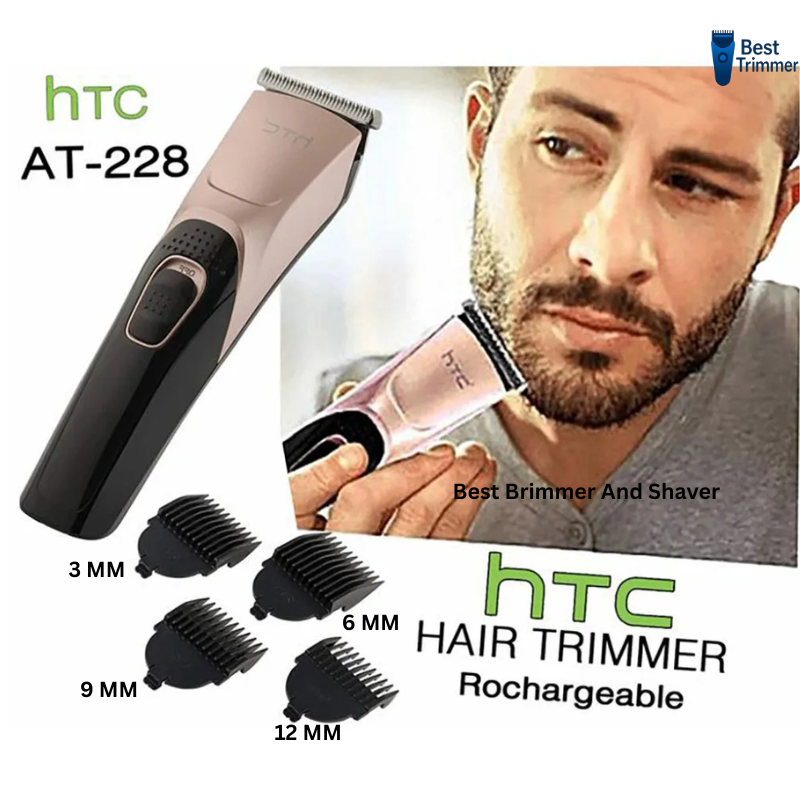 Picture of HTC AT-228 Rechargeable Cordless Hair Beard Trimmer Clipper for Men(Multi-color)