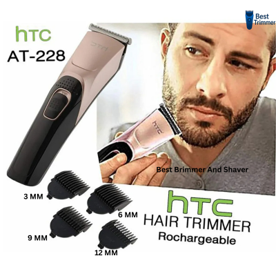 Picture of HTC AT-228 Rechargeable Cordless Hair Beard Trimmer Clipper for Men(Multi-color)
