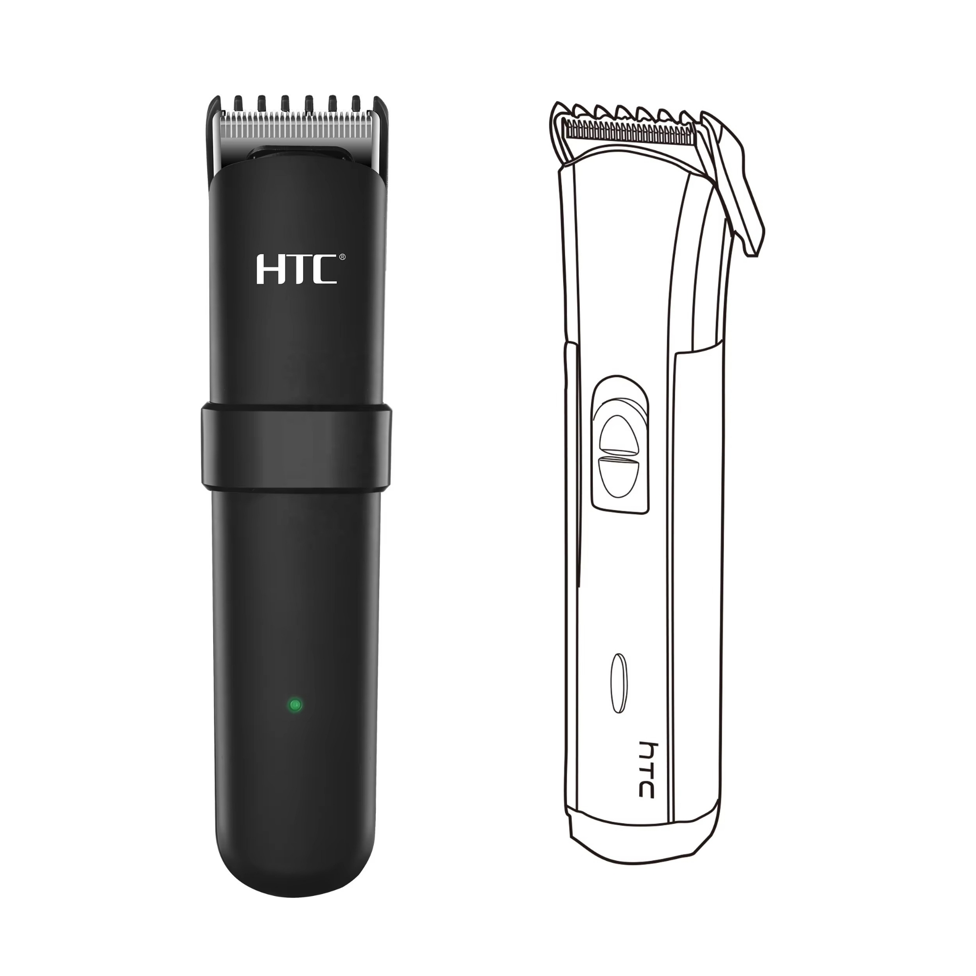 Picture of HTC AT-531 Rechargeable Hair Trimmer USB Charge Beard Trimmer Senior Design Men Hair Cutting