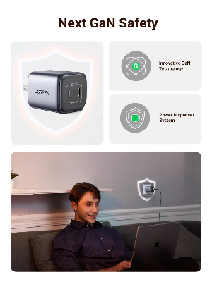 Picture of UGREEN CD294 Nexode 45W Charger (Space Gray) (90572)