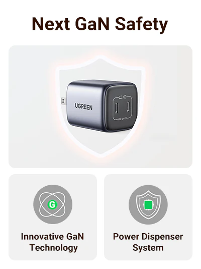 Picture of UGREEN CD294 Nexode 45W Charger (Space Gray) (90572)
