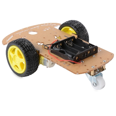 Picture of 1Set 2WD Mini Round Double-Deck Smart Robot Car Chassis DIY Kit For Arduino