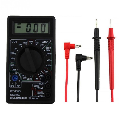 Picture of Brand New LCD Digital Multimeter AC DC Meter 750/1000V Amp Volt Ohm Tester- Black
