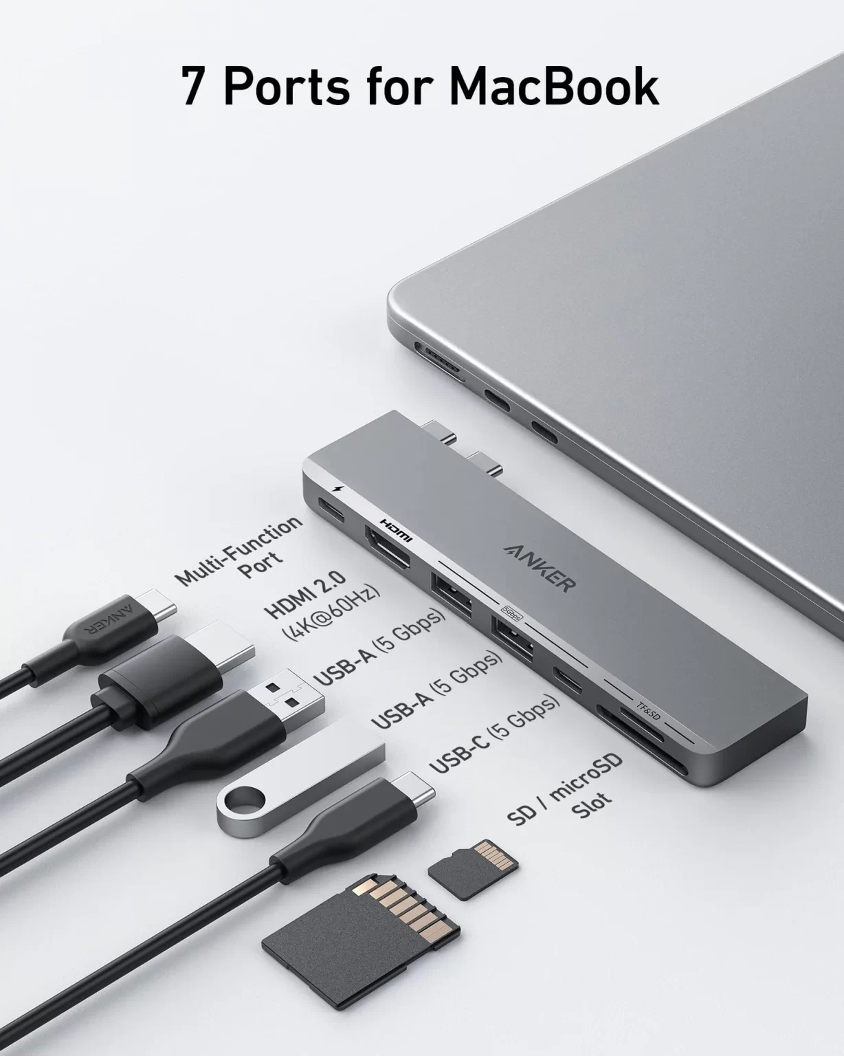 Picture of Anker 547 USB-C Hub (7-in-2, for MacBook)
